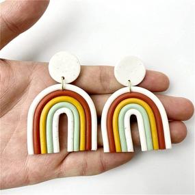 img 2 attached to Vintage Handmade Colorful Earrings Hypoallergenic