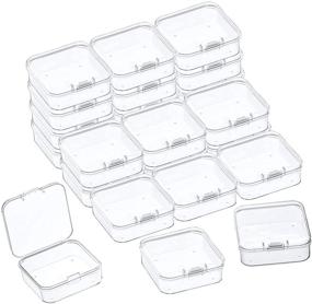 img 4 attached to Versatile 24-Pack Clear Plastic Storage Containers for Jewelry, Crafts, Pills & More!