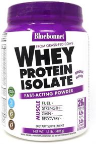 img 4 attached to 🥛 Bluebonnet Nutrition Grass Fed Whey Protein Isolate Powder - 26g Protein, No Added Sugar, Non GMO, Gluten Free, Soy Free - 1.1lbs, 16 Servings, Unflavored