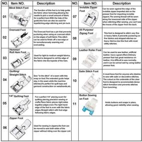 img 2 attached to 🧵 11-Piece Presser Foot Set for Low Shank Sewing Machines - JOYISEN with Plastic Case, Compatible with Brother, Singer, Janome, Toyota