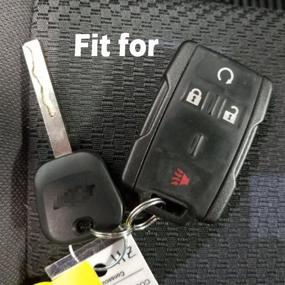 img 1 attached to 🔑 Enhance Your Chevrolet & GMC Remote with 2Pcs XUHANG Silicone Key Fob Skin - Protect Your Key in Style!