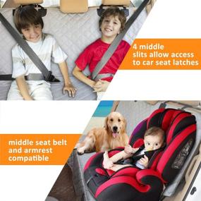 img 2 attached to 🐶 Bark Lover Bench Dog Car Seat Cover - Waterproof, Heavy-Duty, Nonslip - Ideal for Dogs, Kids, Cars, Trucks & SUVs