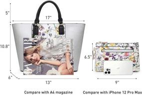 img 2 attached to 👜 Women's Pink and White Handbags & Wallets - Tone Your Style