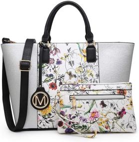 img 4 attached to 👜 Women's Pink and White Handbags & Wallets - Tone Your Style