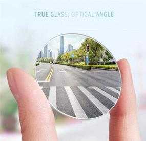 img 3 attached to 🚘 4pcs Car Blind Spot Mirrors - Convex Round Frameless HD Wide-angle Glass Rearview Mirror with 360° Swing Adjustment for All Cars, SUVs, and Trucks