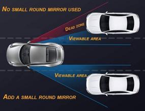 img 2 attached to 🚘 4pcs Car Blind Spot Mirrors - Convex Round Frameless HD Wide-angle Glass Rearview Mirror with 360° Swing Adjustment for All Cars, SUVs, and Trucks