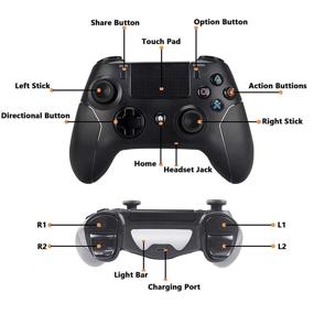 img 2 attached to Controller Wireless Controllers Playstation Vibration 4 Microconsoles