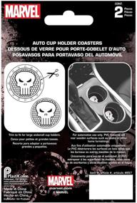img 1 attached to 🚗 Подставка для кружки Plasticolor Marvel Punisher: упаковка из 2 штук для автомобиля, автомобиля, грузовика, внедорожника.