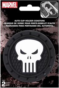 img 2 attached to 🚗 Подставка для кружки Plasticolor Marvel Punisher: упаковка из 2 штук для автомобиля, автомобиля, грузовика, внедорожника.