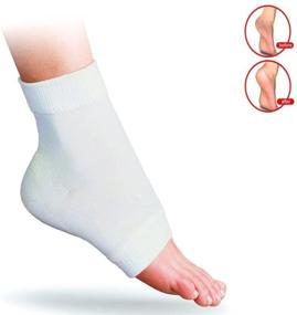 img 4 attached to 🧦 Носки Dr.Pedi с увлажняющим действием: успокаивающие рукава для потрескавшихся пяток с кремом для ног для сухих и потрескавшихся стоп - Гелевые носки (белые)