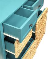 acme furniture flavius 6 drawers accent chest, teal - stunning storage solution for contemporary homes logo