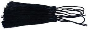 img 1 attached to 🎀 100pcs Aokbean Silky Floss Soft Craft Bookmark Tassels for DIY, Jewelry Making, Graduation & Souvenir - Black, 5 Inches