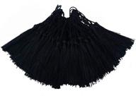 🎀 100pcs aokbean silky floss soft craft bookmark tassels for diy, jewelry making, graduation & souvenir - black, 5 inches logo