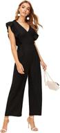 👗 stylish makemechic sleeveless jumpsuits rompers for women - black, clothing, and overalls, must-have fashion piece logo