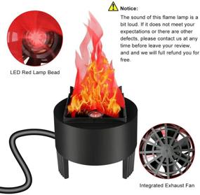 img 2 attached to 🔥 GlobalStore 3D LED Fake Fire Flame Lamp: Realistic Flickering Flame Effect for Halloween/Christmas Party Decorations, Home, Bar, Stage - Electric Campfire Simulation Light, Holiday Supplies (110V)