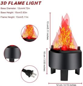 img 1 attached to 🔥 GlobalStore 3D LED Fake Fire Flame Lamp: Realistic Flickering Flame Effect for Halloween/Christmas Party Decorations, Home, Bar, Stage - Electric Campfire Simulation Light, Holiday Supplies (110V)