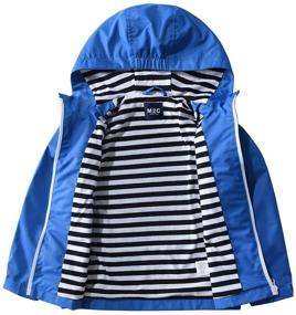 img 2 attached to 🧥 Boys' Windproof Hooded Jacket - M2C Windbreaker for Jackets & Coats