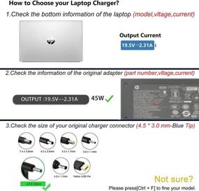 img 3 attached to High Performance HP Stream Charger: 45W 19.5V 2.31A Blue Tip Laptop Adapter