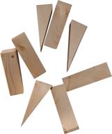🚪 woodgrain non-slip wooden door stopper wedge - 8-pack handmade stoppers for home & office use on all surfaces logo