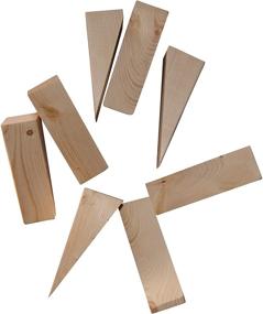 img 3 attached to 🚪 Woodgrain Non-Slip Wooden Door Stopper Wedge - 8-Pack Handmade Stoppers for Home & Office Use on All Surfaces