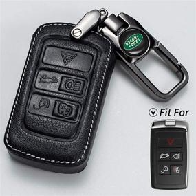 img 2 attached to Yongxingjin For Land Rover Car Key Fob Cover Leather Key Case Key Cover Suit For Land Rover Range Rover Vogue Range Rover Sport 2018 Discovery 5 Smart Remote Key (5 Buttons)