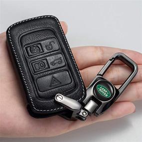 img 3 attached to Yongxingjin For Land Rover Car Key Fob Cover Leather Key Case Key Cover Suit For Land Rover Range Rover Vogue Range Rover Sport 2018 Discovery 5 Smart Remote Key (5 Buttons)