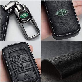 img 1 attached to Yongxingjin For Land Rover Car Key Fob Cover Leather Key Case Key Cover Suit For Land Rover Range Rover Vogue Range Rover Sport 2018 Discovery 5 Smart Remote Key (5 Buttons)
