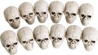 🎃 halloween haunters 2" mini skulls: spooky skeleton decor for haunted house parties логотип