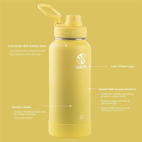 img 2 attached to Takeya Actives Solar Insulated Stainless Water Bottle with Spout Lid - 18oz Capacity