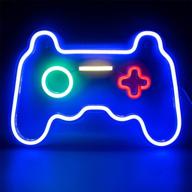 🎮 neon game room decor: usb powered gaming lights for bedroom, cool gamer wall decoration – game controller neon signs, ideal christmas gift for teen boy, man cave логотип