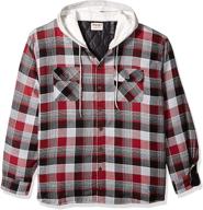 ultimate comfort and style: wrangler authentics sleeve quilted flannel men's clothing logo