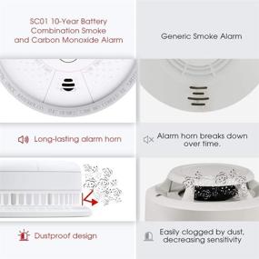 img 1 attached to X-Sense SC01 10 Year Battery (Wireless) Smoke and Carbon Monoxide Detector with Display, Dual Sensor Smoke CO Alarm Meets UL 217 & UL 2034 Standards, Auto-Check, 3-Pack