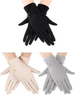 🧤 boao women's sun protective gloves - uv protection sunblock gloves, touchscreen compatible for summer driving and riding - set of 3 pairs логотип