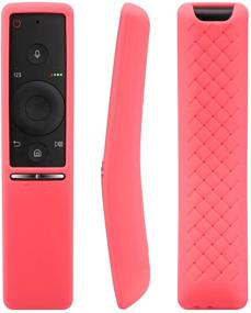 img 2 attached to AKWOX Silicone Remote Case For Samsung BN59-01241A BN59-01242A BN59-01292A Remote Cover Shockproof Washable Remote Protector For Samsung UHD TV Remote Texture Design With Lanyard (Red)