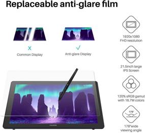 img 3 attached to 🖥️ 2020 HUION KAMVAS 22 Graphics Drawing Tablet with Screen Android Support, Battery-Free Stylus, 8192 Levels Pen Pressure, Tilt, Adjustable Stand - 21.5 inch