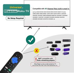 img 1 attached to 📺 Universal Hisense Roku TV Remote: Compatible with All Models, Including 32-85 inch 4K Smart HU-RCRUS-20