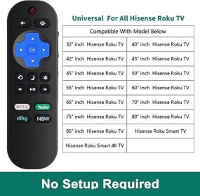 img 3 attached to 📺 Universal Hisense Roku TV Remote: Compatible with All Models, Including 32-85 inch 4K Smart HU-RCRUS-20
