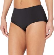 👙 flattering tyr women's solid high waist bikini bottom: chic style and comfort at the beach logo