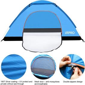 img 2 attached to 🏕️ URPRO Instant Automatic Pop Up Camping Tent - 2 Person Lightweight, Waterproof & Windproof Tent: Ideal for Beach, Outdoor Adventures, Traveling, Hiking, Camping, Hunting, Fishing and More