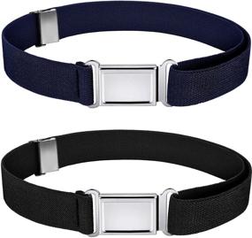 img 4 attached to 🔩 Magnetized Adjustable Elastic Buckle Boys' Daily Accessories and Belts