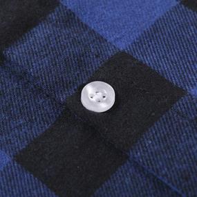 img 2 attached to 👕 OCHENTA Button-Down Flannel Boys' Top with Sleeves in Tops, Tees & Shirts