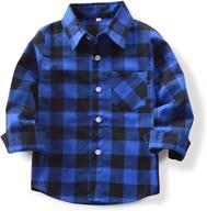 👕 ochenta button-down flannel boys' top with sleeves in tops, tees & shirts logo