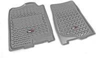 🚗 rugged ridge 84901.01 front floor liner, gray, for 2007-2013 chevrolet / gmc silverado / sierra 1500 extended / crew cab, 2007-2014 2500 / 3500 crew cab / suburban / tahoe, 2007-2014 escalade, 2007-2013 avalanche, 2007-2014 yukon / yukon xl logo