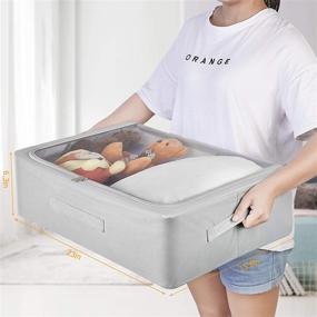 img 2 attached to 📦 Maximize Space and Organization with HOUSE AGAIN Stackable Storage Bins - Durable, Stylish, and Convenient for Clothes and Bedding - Grey, Underbed