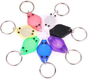 img 4 attached to RaySoar Ultra Bright Mini LED Keychain Flashlight (Pack of 7) - White Light with 7 Colors Shell