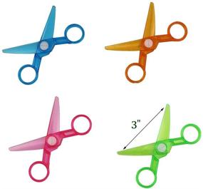 img 1 attached to ✂️ Vibrant Assorted Plastic Preschool Training Scissors for Kids - 36Pcs DIY Craft Paper Cutting Stationery