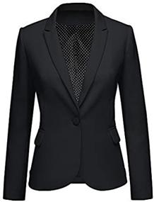 img 1 attached to Lookbook Store Womens Notched Pocket Women's Clothing for Suiting & Blazers
