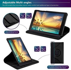 img 1 attached to 📱 DETUOSI Rotating Case for Galaxy Tab A 8.0 inch - 2019 (SM-T290) - Multi-Angle Viewing & 360° Degree Rotation - #Black Cover for Samsung Galaxy Tab A 8.0 inch 2019 (SM-T290/T295/T297) Tablet