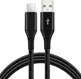 img 4 attached to Длинный USB C-кабель 15 футов - быстрая зарядка, плетеный нейлоновый USB-кабель типа C для Samsung S10/S9/S8/S7/S20/A10/A20/A50/A51/Note9/Note8, LG V50 V40 V20 - черный.