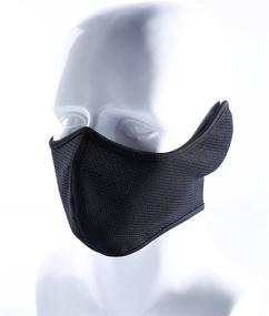 img 4 attached to 🚴 Black Cycling Unisex-Adult Ear-Flap Half Face Mask - Your Optimal Choice for SEO